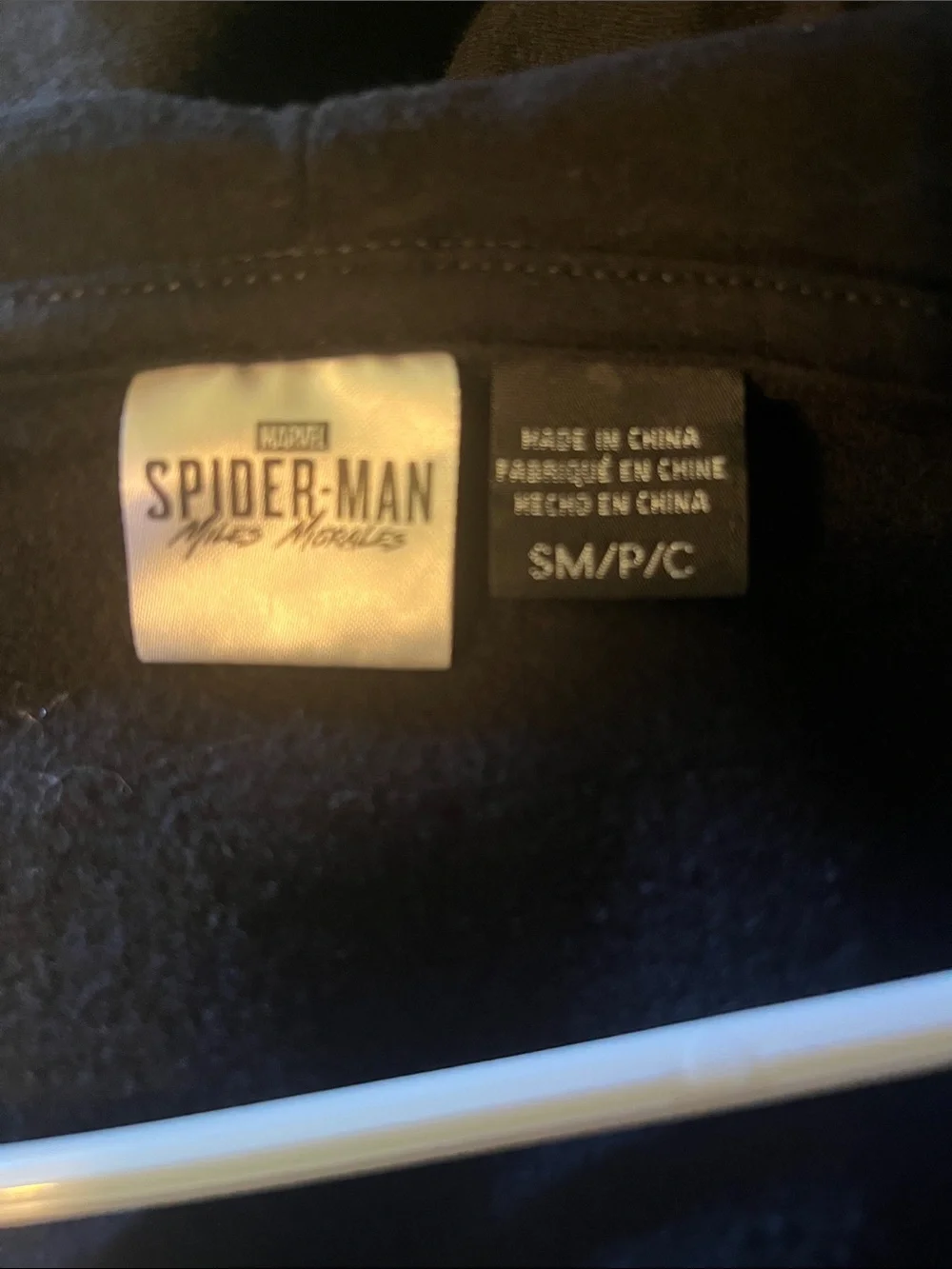 Spiderman Black & Red Zip-Up Puffer Hoodie
